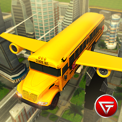 Flying School Bus Simulator 3D: Extreme Tracks Icon