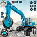 Heavy Excavator Rock Mining Icon