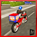 Moto Pizza Delivery Icon